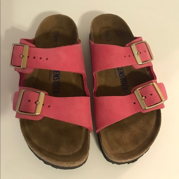 Birkenstock Shoes - Birkenstock Women’s Arizona Pink SFB Sandal 36